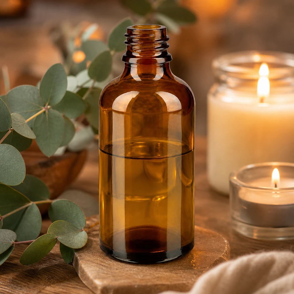 Tropfflasche 50 ml DIN 18 aus Braunglas ApoGlas Flasche 50ml in Bernsteinfarbe mit weiter Öffnung für einfaches Befüllen