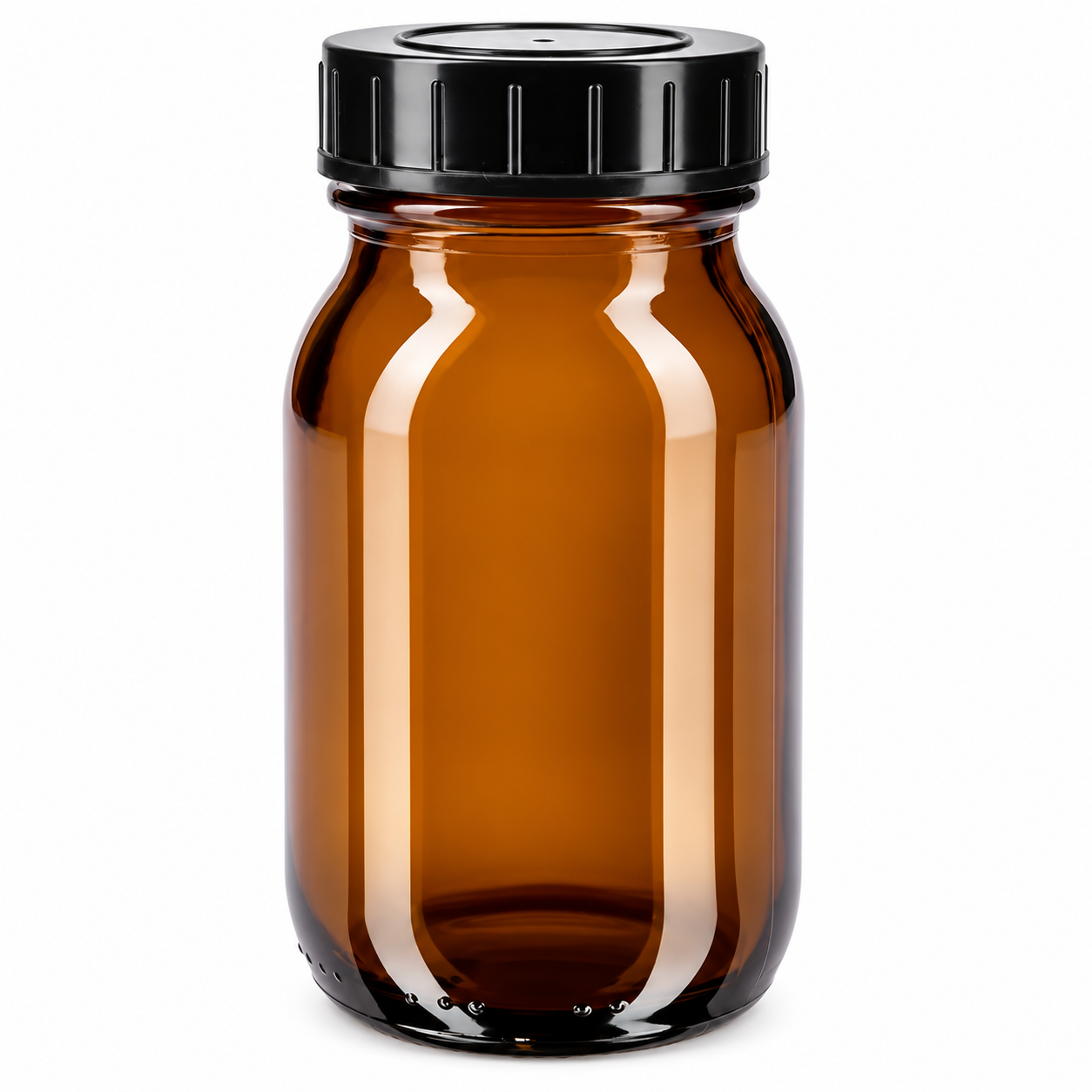 100ml Weithalsflasche Braunglas mit Schraubdeckel – qualitätsoptimiertes Produktfoto