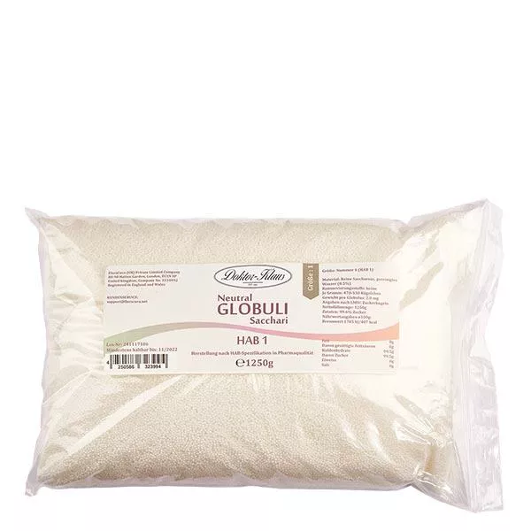 1250g Neutral Globuli Gr. 1 von Doktor-Klaus