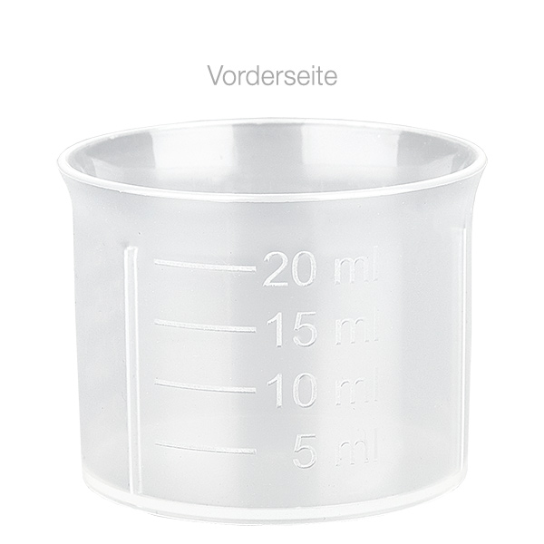 20ml Dosierbecher transparent mit Skala ApoGlas 20ml Dosierbecher transparent mit Skala ApoGlas