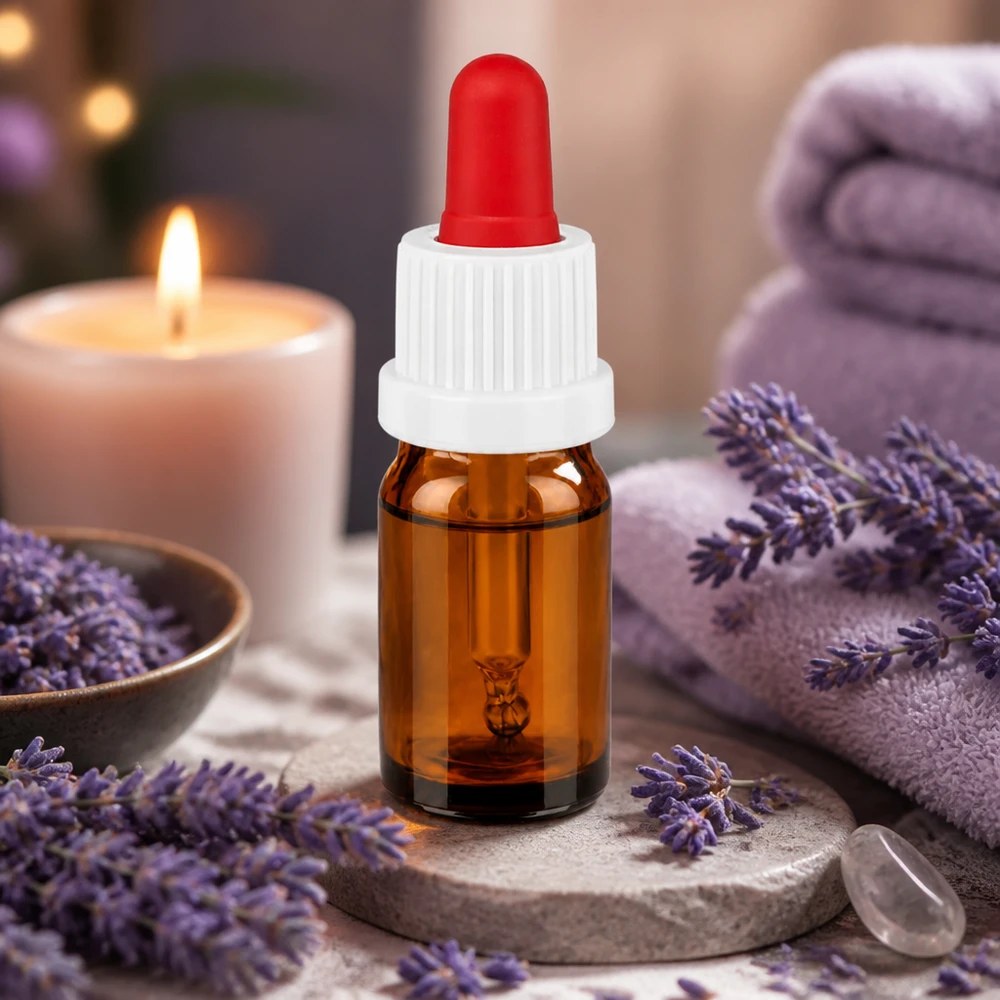 5ml Pipettenflasche weiß/rot Originalitätsverschluss BrownLine UT18/5 Lichtgeschützte 5ml Pipettenflasche mit weissem Schraubverschluss und roter Pipette für Laborqualität