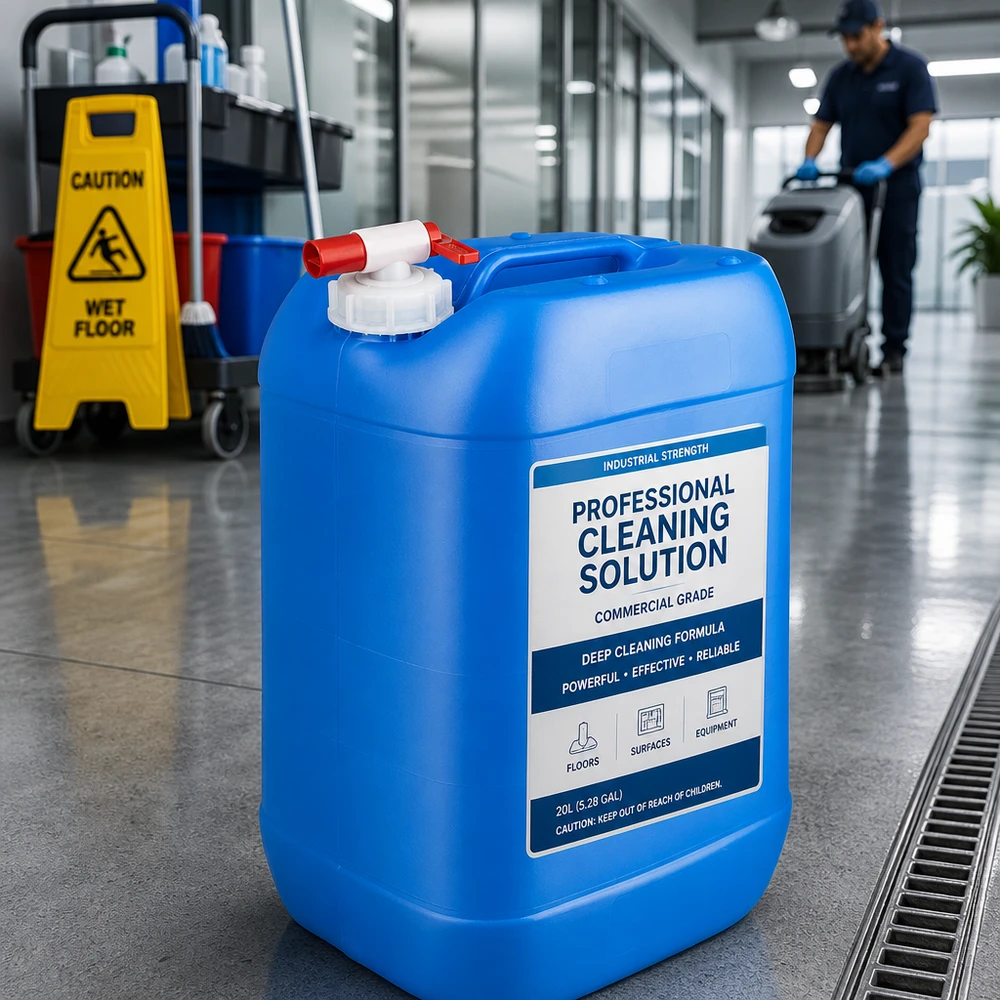 Transportkanister 25L blau mit Sicherheitshahn für konzentrierte Reinigungschemikalien