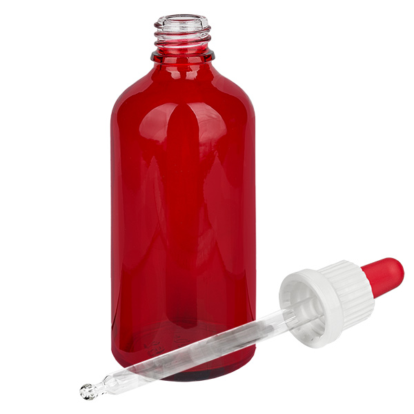 100ml Pipettenflasche weiß/rot Originalitätsverschluss RedLine UT18/100 100ml Pipettenflasche weiß/rot Originalitätsverschluss RedLine UT18/100