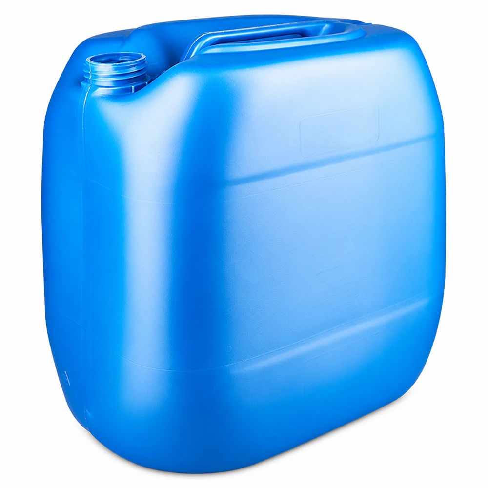 Blauer 30 Liter Kanister aus stabilem Polyethylen ohne Verschluss stapelbar