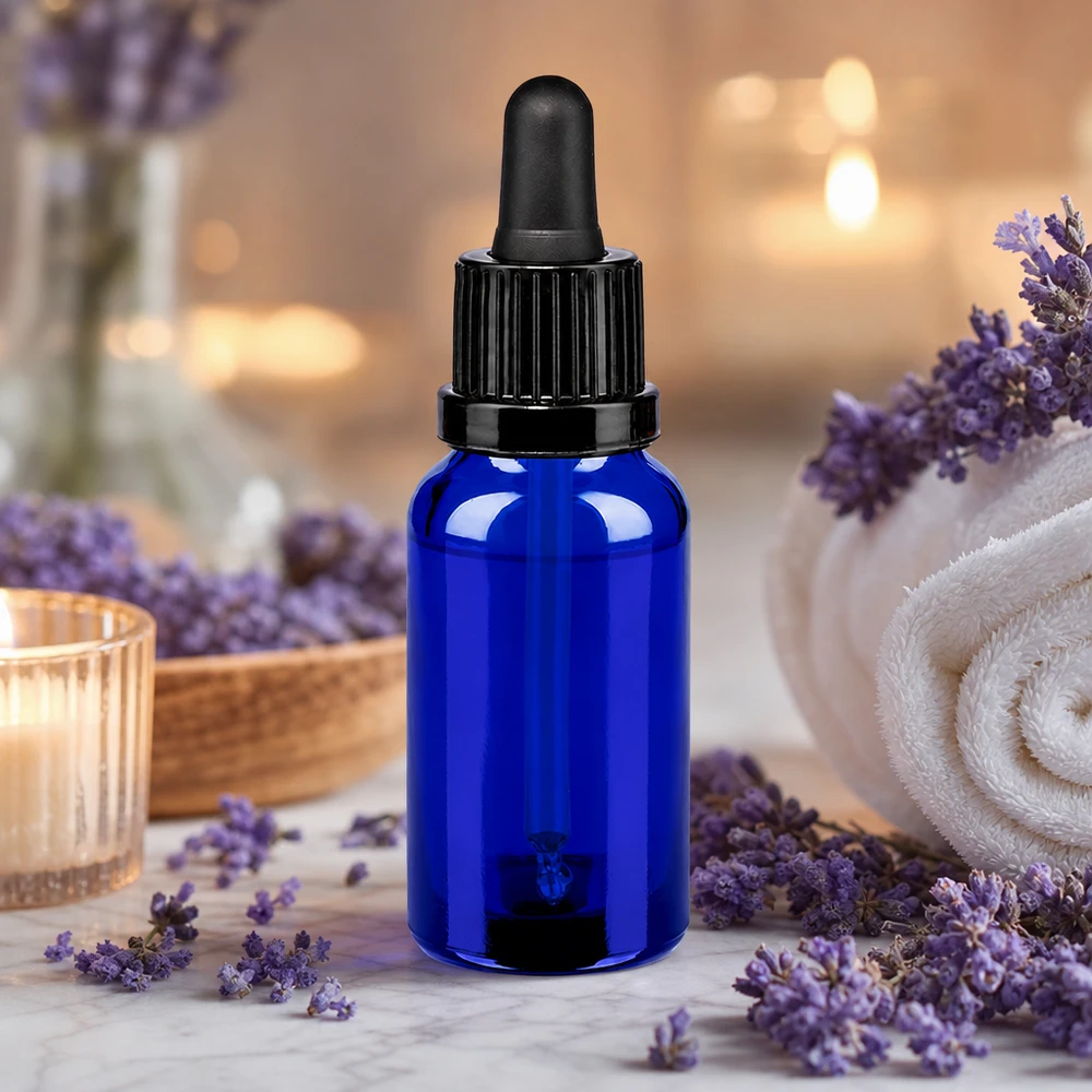 20ml Pipettenflasche schwarz Originalitätsverschluss BlueLine UT18/20 20ml Pipettenflasche BlueLine Serie - professionelle Laborqualität mit schwarzer Pipettenkappe