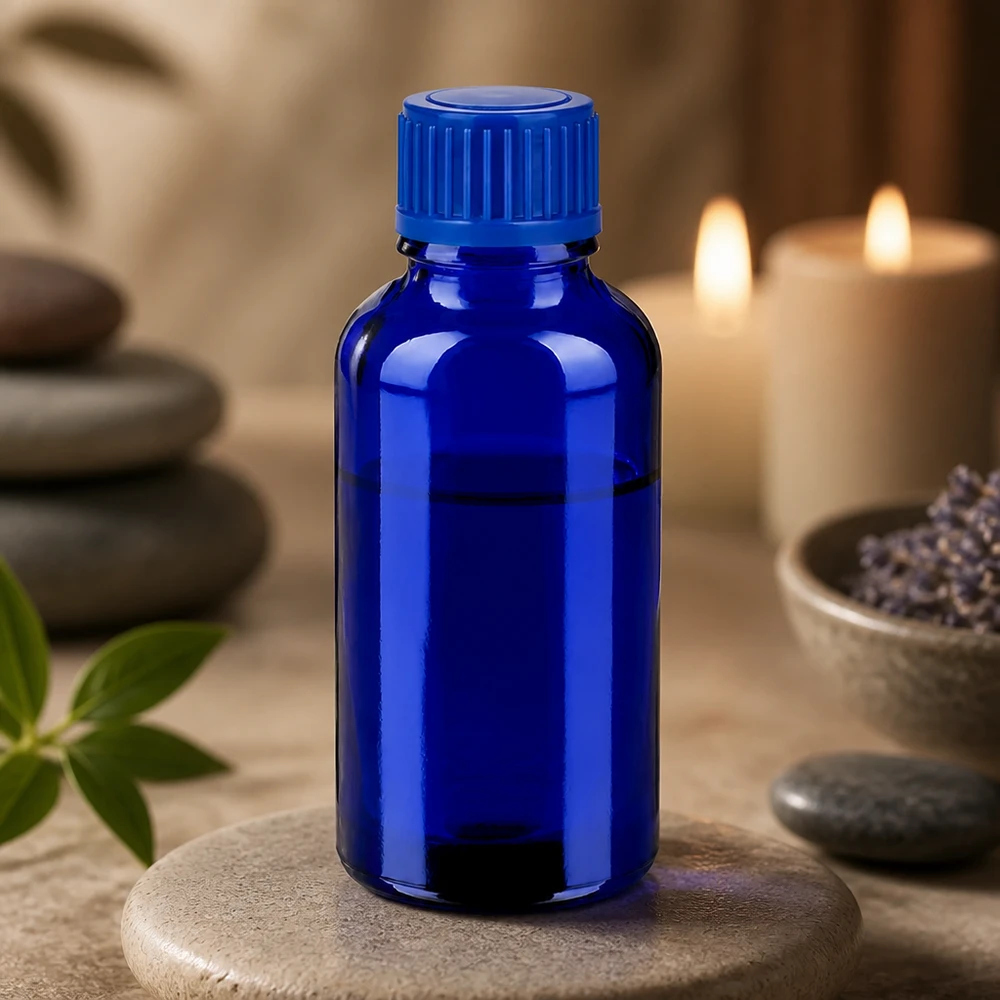30ml Flasche 11mm Schraubverschluss blau Standard BlueLine UT18/30 Elegante 30ml Apothekerflasche in sattem Blau mit zuverlässigem UT18 Verschlusssystem