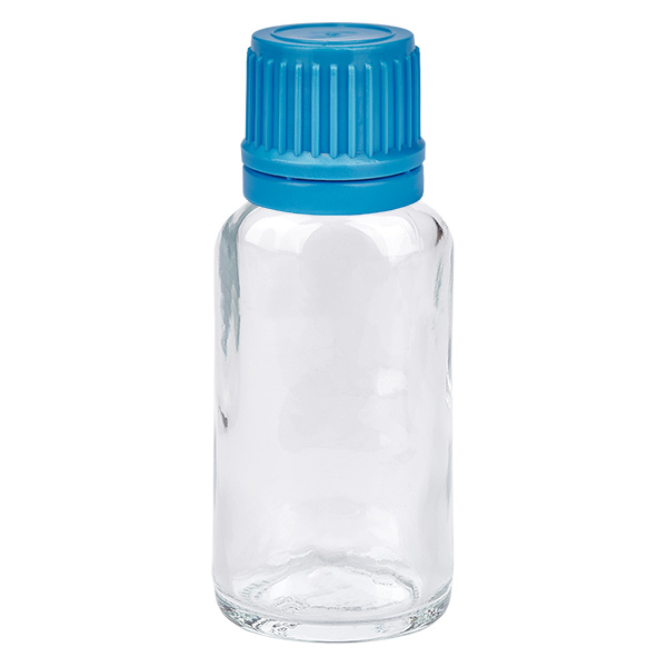 20ml Flasche 11mm Schraubverschluss blau Originalitätsverschluss ClearLine UT18/20 20ml Flasche 11mm Schraubverschluss blau Originalitätsverschluss ClearLine UT18/20