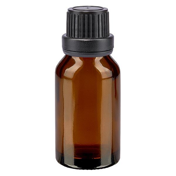 Apothekenflasche braun 30ml Schraubverschluss schwarz Dichteinlage Originalitätsverschluss