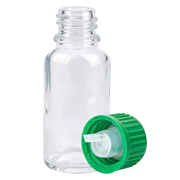 20ml Tropfflasche 0.8mm grün Standardverschluss ClearLine UT18/20 20ml Tropfflasche 0.8mm grün Standardverschluss ClearLine UT18/20