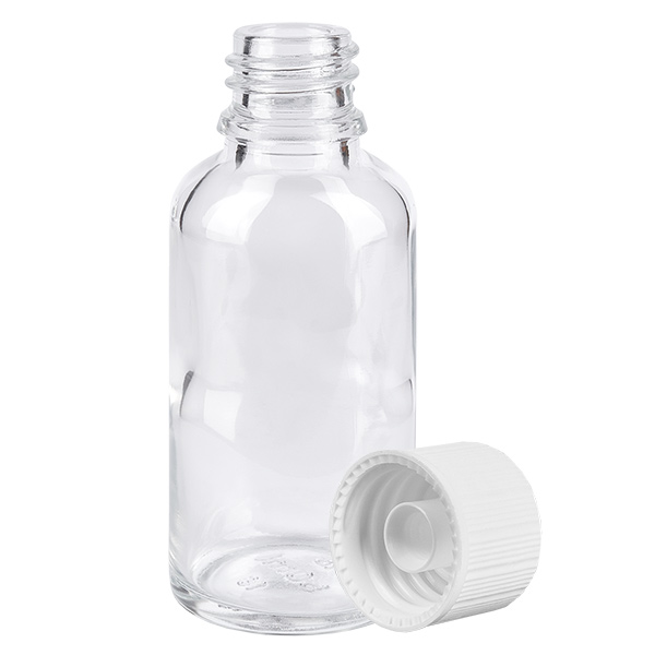 30ml Flasche 11mm Schraubverschluss weiß Standard ClearLine UT18/30 30ml Flasche 11mm Schraubverschluss weiß Standard ClearLine UT18/30