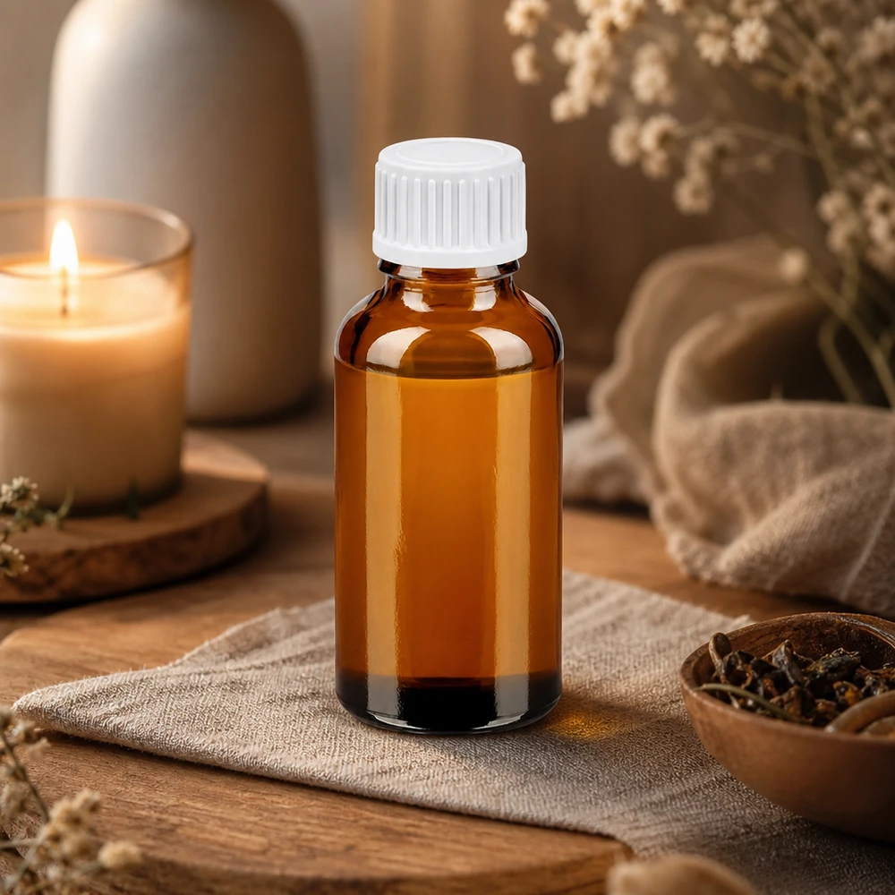 30ml Tropfflasche 0.9mm weiß Standardverschluss BrownLine UT18/30 Handliche 30ml Dosierflasche aus Braunglas mit hygienischem weißen Tropfer STD
