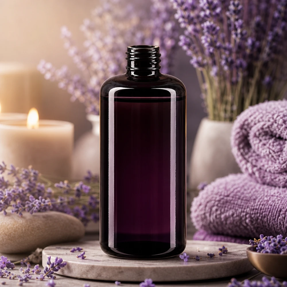 Stilvolle Miron Violettglas-Flasche Draco 200ml perfekt für Aromatherapie und Beauty-Produkte