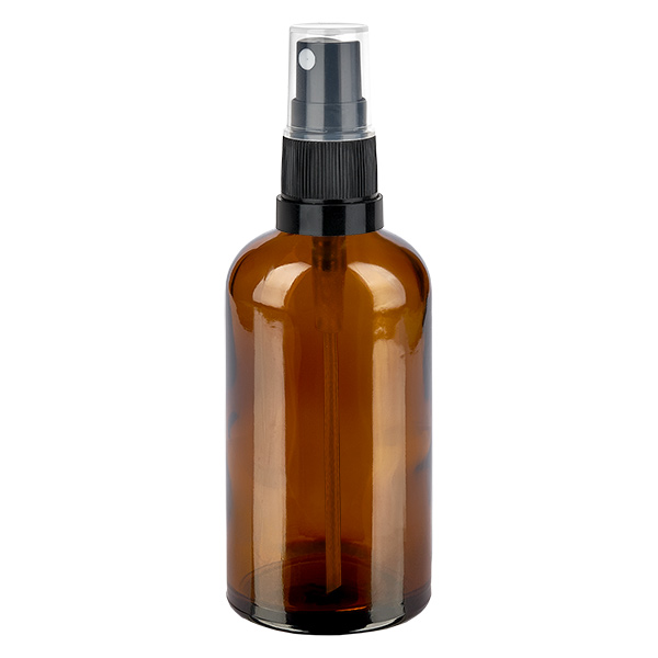 100ml Sprayflasche schwarz/transparent Standardverschluss BrownLine UT18/100
