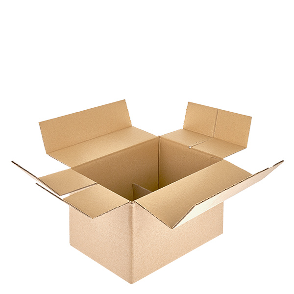 Gläserkartons (25 Stück) mit 6 Fächern 234x155x147mm