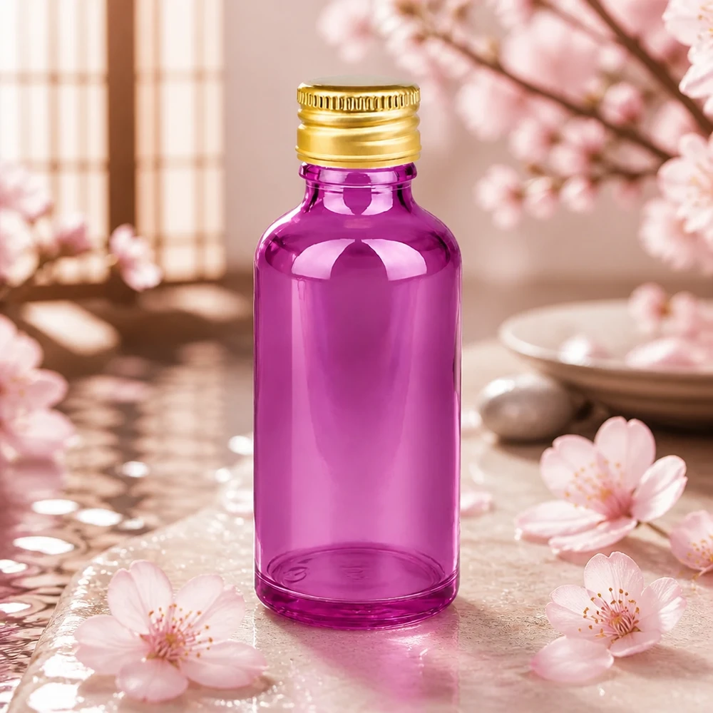 50ml Flasche 11mm Schraubverschluss Alu-Gold Standard PurpleLine. UT18/50 Premium 50ml Violettglas mit kratzfester Oberfläche und langlebigem Alu-Gold Verschlusssystem