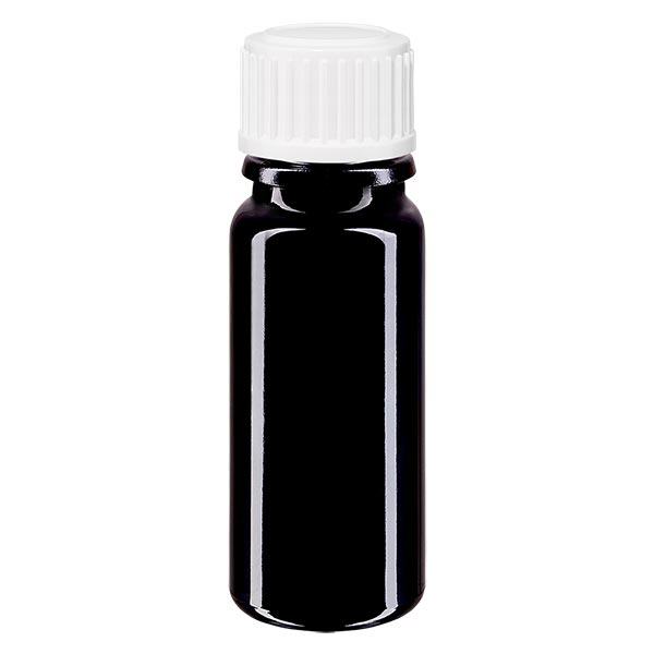 Apothekenflasche violett 10ml Tropfverschluss weiß 0.8mm Standard Apothekenflasche violett 10ml Tropfverschluss weiß 0.8mm Standard