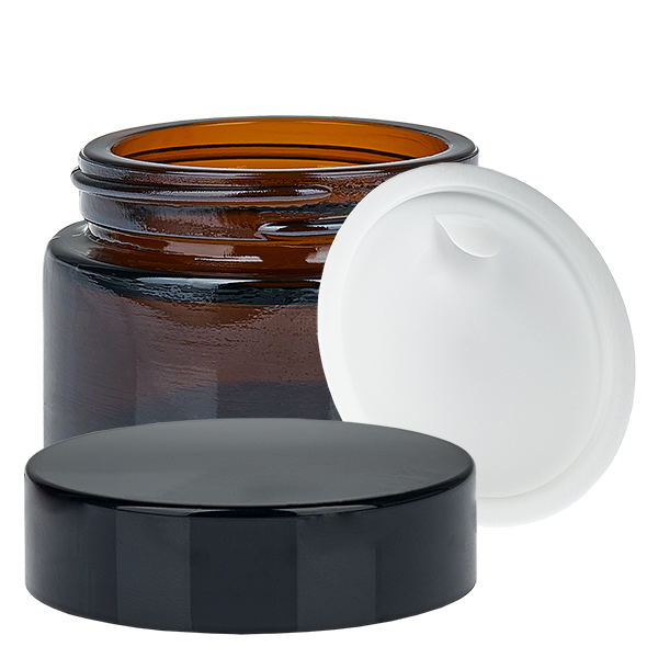 Glastiegel 30ml braun mit Einlegedeckel UNiTWIST Glastiegel 30ml braun mit Einlegedeckel UNiTWIST