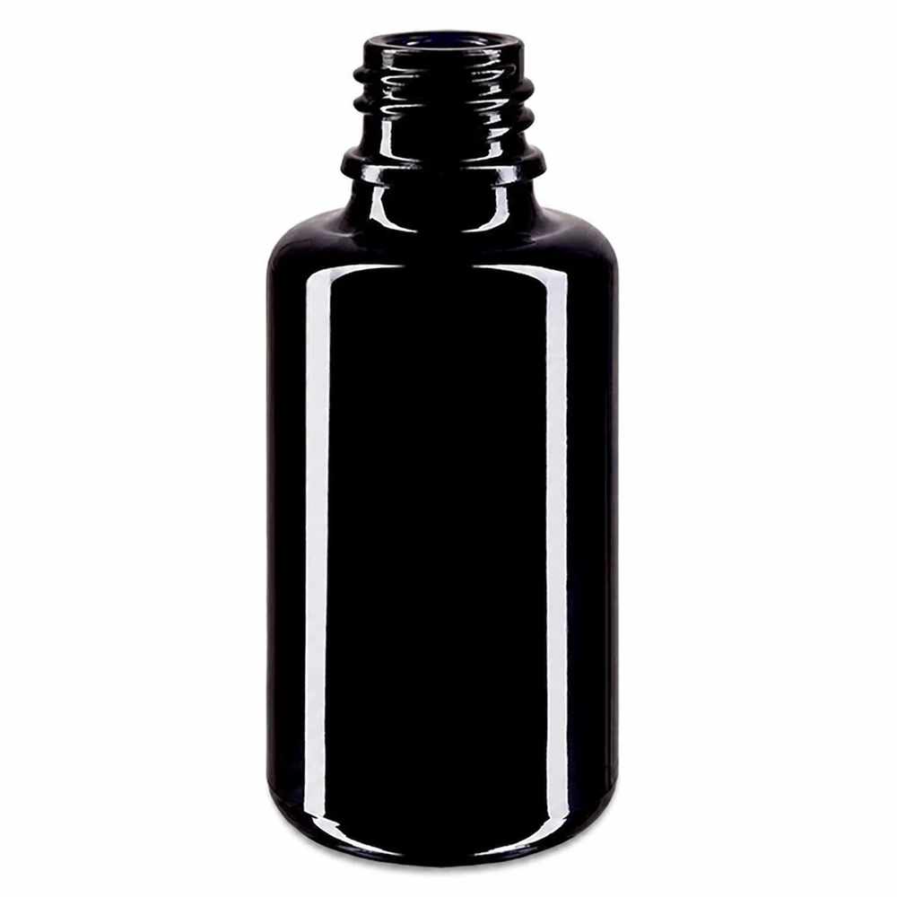 Violettglas Flasche 30ml DIN 18 (Mironglas) Kompakte 30ml Tropfflasche aus Violettglas für die professionelle Aufbewahrung von Extrakten