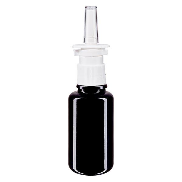 Apothekenflasche violett 20ml Nasenzerstäuber weiß Standard Apothekenflasche violett 20ml Nasenzerstäuber weiß Standard