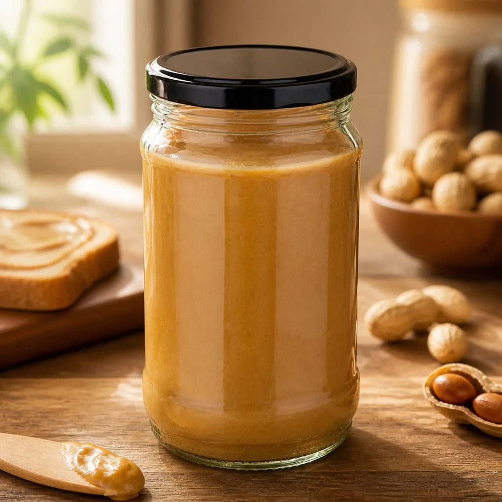 370ml UNiTWIST Glas mit BasicSeal Schraubdeckel schwarz perfekt für die Vorratshaltung von Aufstrichen