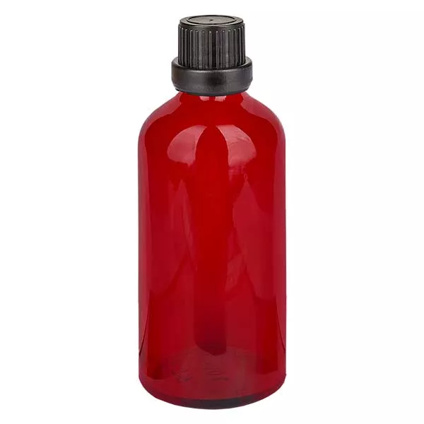 100ml Tropfflasche 2mm Originalitätsverschluss RedL. UT18/100
