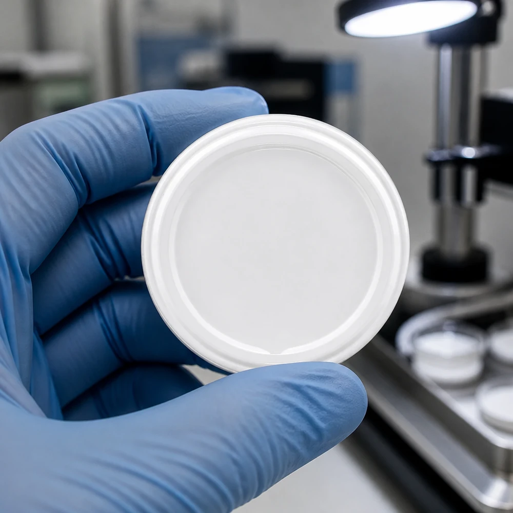 UNiTWIST TO63 weisser Lebensmitteldeckel BioSeal BPA-NI unitemp runde Form Draufsicht