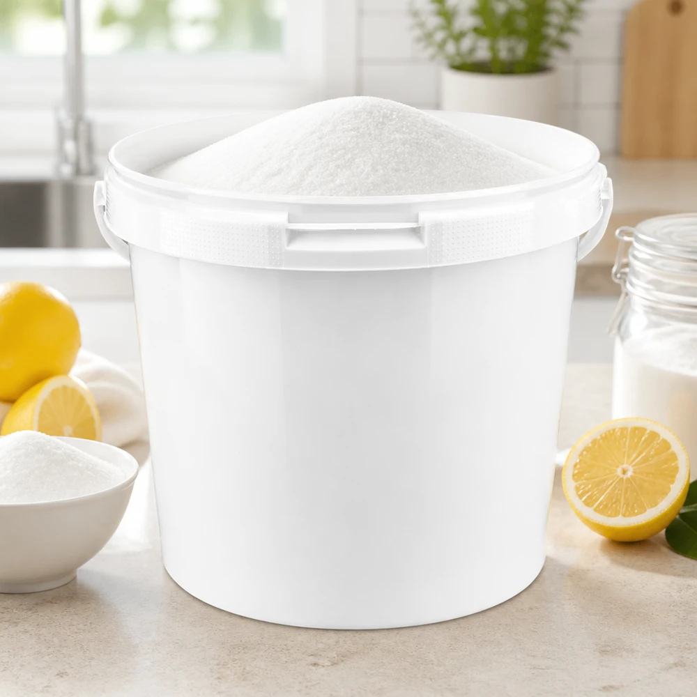 Eimer 5.6L aus weißem Kunststoff Polypropylen ohne Deckel Hochwertiger Eimer aus Polypropylen 5,6L in Weiß für Küche Haushalt und Lagerung