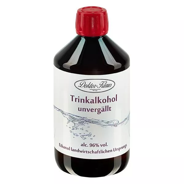 500ml Weingeist (Trinkalkohol) 96% Doktor-Klaus 500ml Weingeist (Trinkalkohol) 96% Doktor-Klaus