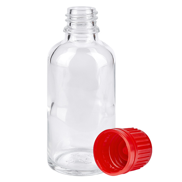 50ml Flasche 11mm Schraubverschluss rot Originalitätsverschluss ClearLine UT18/50 50ml Flasche 11mm Schraubverschluss rot Originalitätsverschluss ClearLine UT18/50