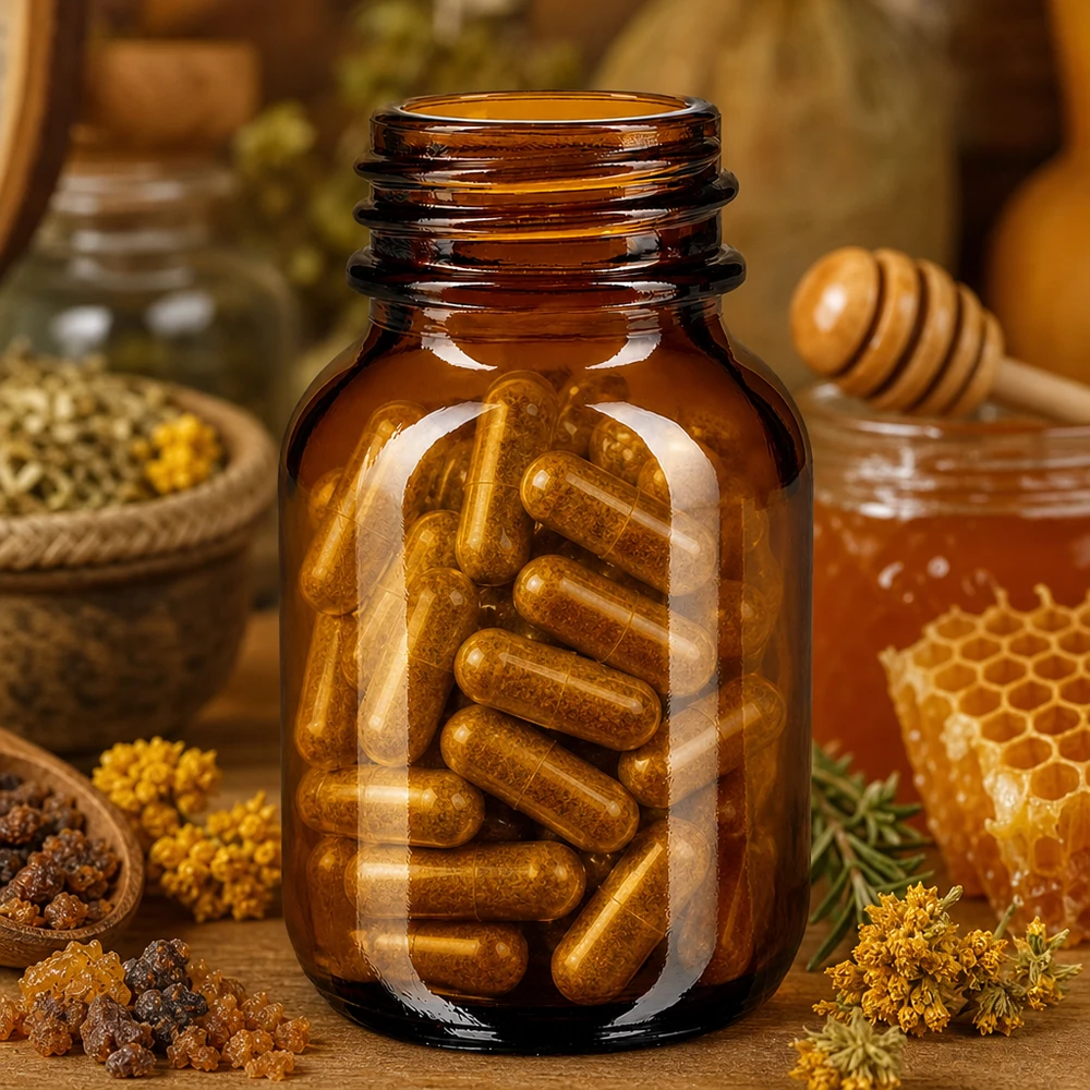 Vielseitige 50ml Weithalsflasche aus dunklem Glas ideal für Kräuterextrakte und Naturheilmittel
