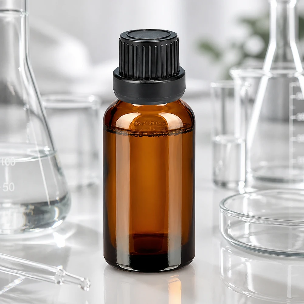 Medizinische 10ml Glasflasche mit schwarzem Tropfverschluss und 2mm Dosieröffnung BrownLine