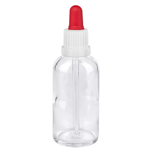 50ml Pipettenflasche weiß/rot Originalitätsverschluss ClearLine UT18/50