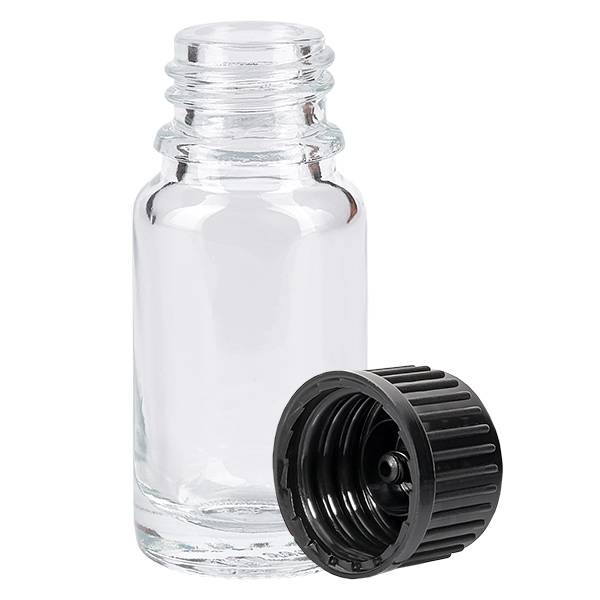 10ml Flasche 11mm Schraubverschluss schwarz Standard ClearLine UT18/10 10ml Flasche 11mm Schraubverschluss schwarz Standard ClearLine UT18/10