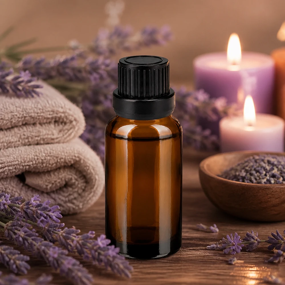 Premium 20ml Braunglasflasche UT18/20 Gewinde mit laborgeprüftem 2mm Tropfeinsatz für Profis