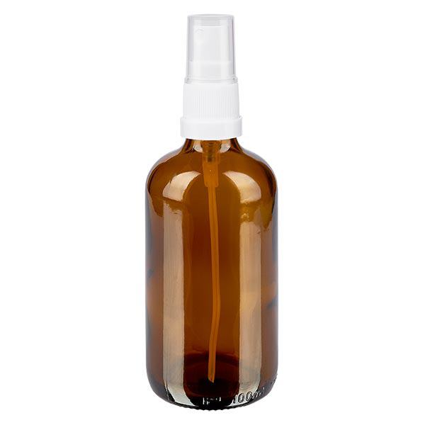 Apothekenflasche braun 100ml Sprayaufsatz weiß
