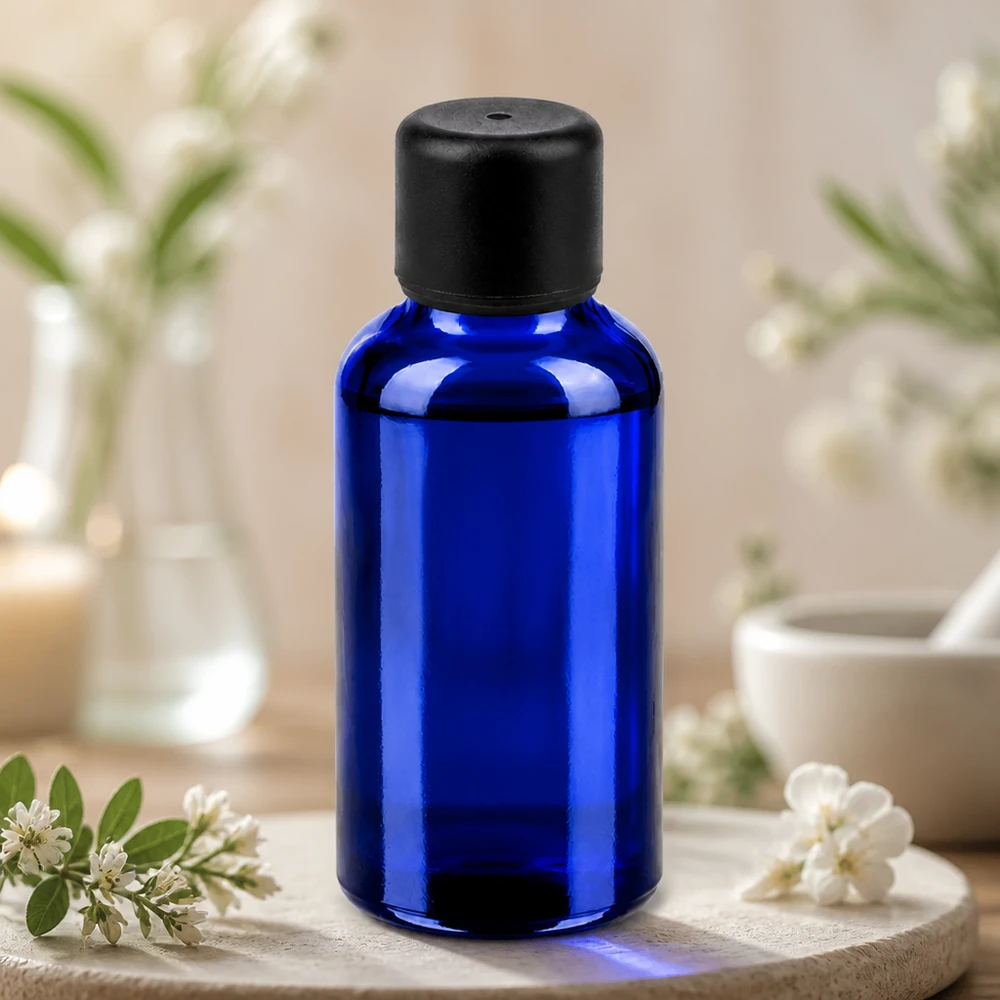 30ml Flasche 6mm Schraubverschluss schwarz Standard BlueLine UT18/30 Premium 30ml Flasche aus UV-beständigem blauen Glas mit auslaufsicherem Verschlusssystem