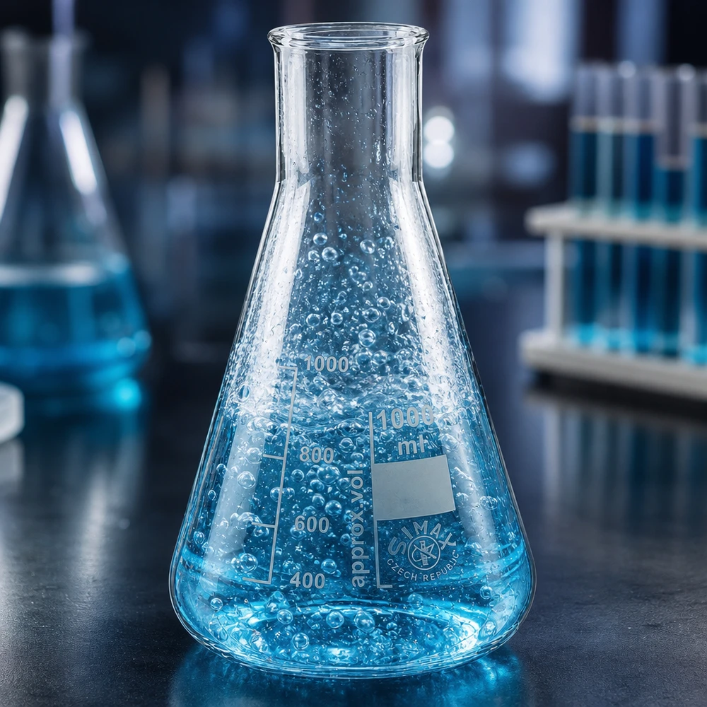 Stabiler Erlenmeyerkolben 200ml Weithals mit konischer Bauweise für optimales Mischen von Lösungen