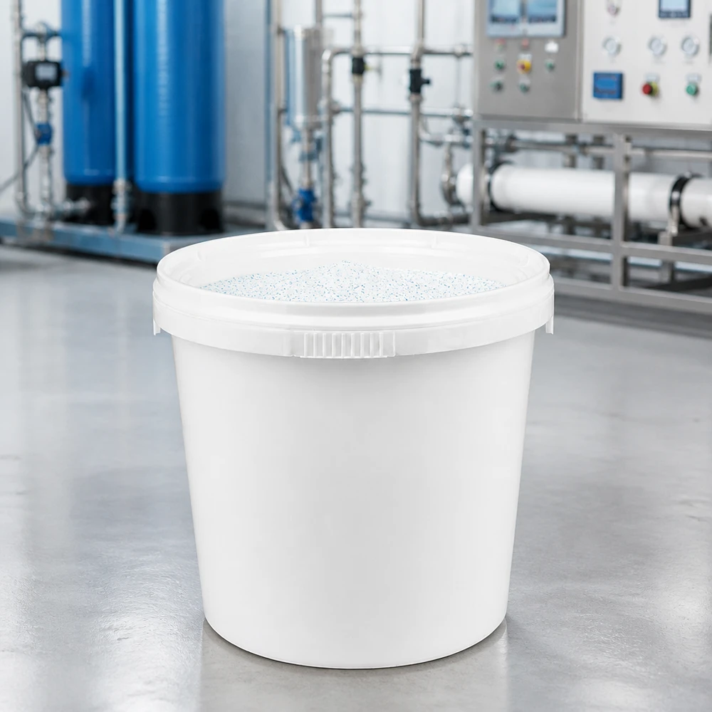 Wiederverschließbarer Kunststoffeimer 1 Liter PP weiß für Lebensmittel Pharma und Chemie