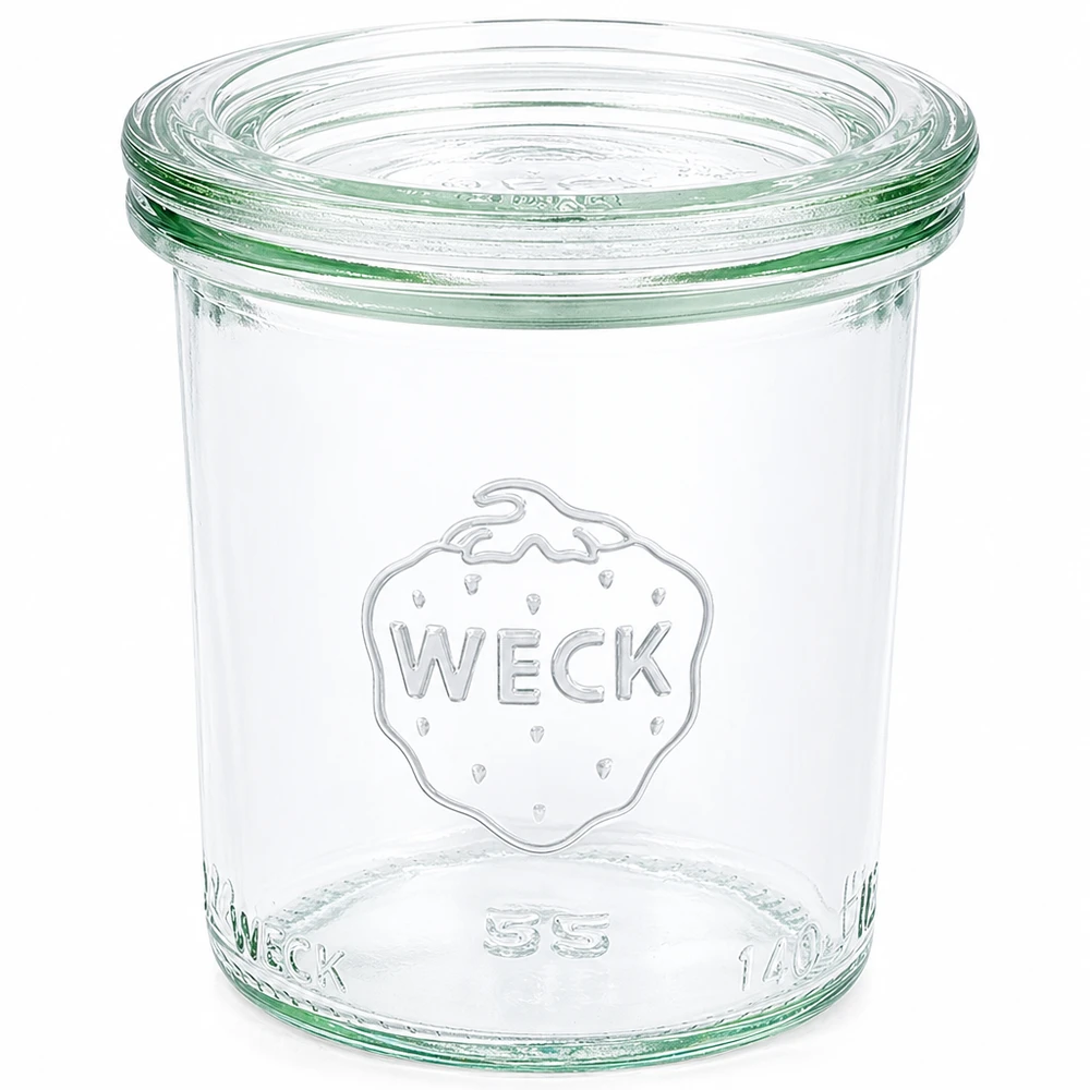 140ml Sturzglas mit Glasdeckel WECK RR60 WECK Sturzglas 140ml RR60 mit Glasdeckel transparent Einmachglas zum Konservieren und Aufbewahren