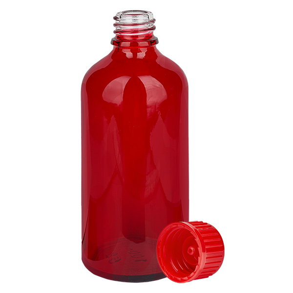 100ml Flasche 11mm Schraubverschluss rot Standard RedLine UT18/100 100ml Flasche 11mm Schraubverschluss rot Standard RedLine UT18/100