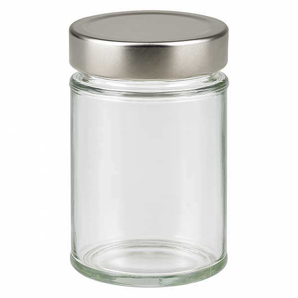 202ml Rundglas + BasicSeal Deckel silber deep UNiTWIST
