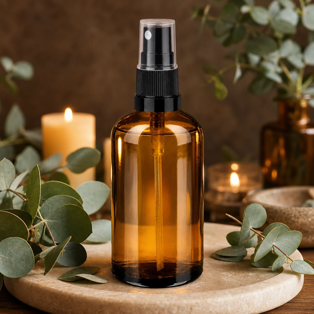 Nachfüllbare 100ml Sprühflasche aus Glas mit langlebigem Sprühkopf für den täglichen Gebrauch