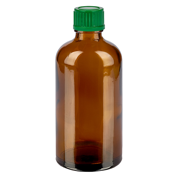 100ml Flasche 11mm Schraubverschluss grün Standard BrownLine UT18/100