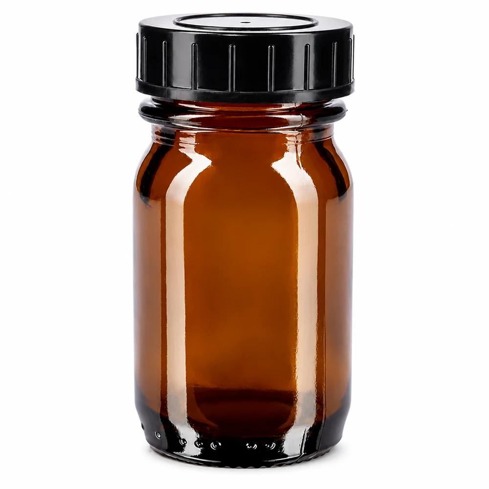 Hochwertige Braunglasflasche 30ml mit Schraubdeckel für Kosmetik und Pharmazie