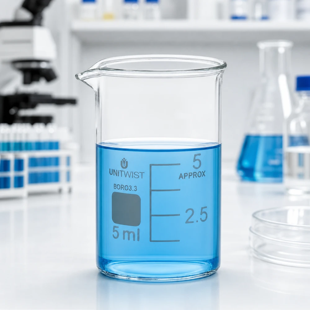 Robustes Becherglas aus Borosilikat 5ml Fassungsvermögen für präzise Labormessungen