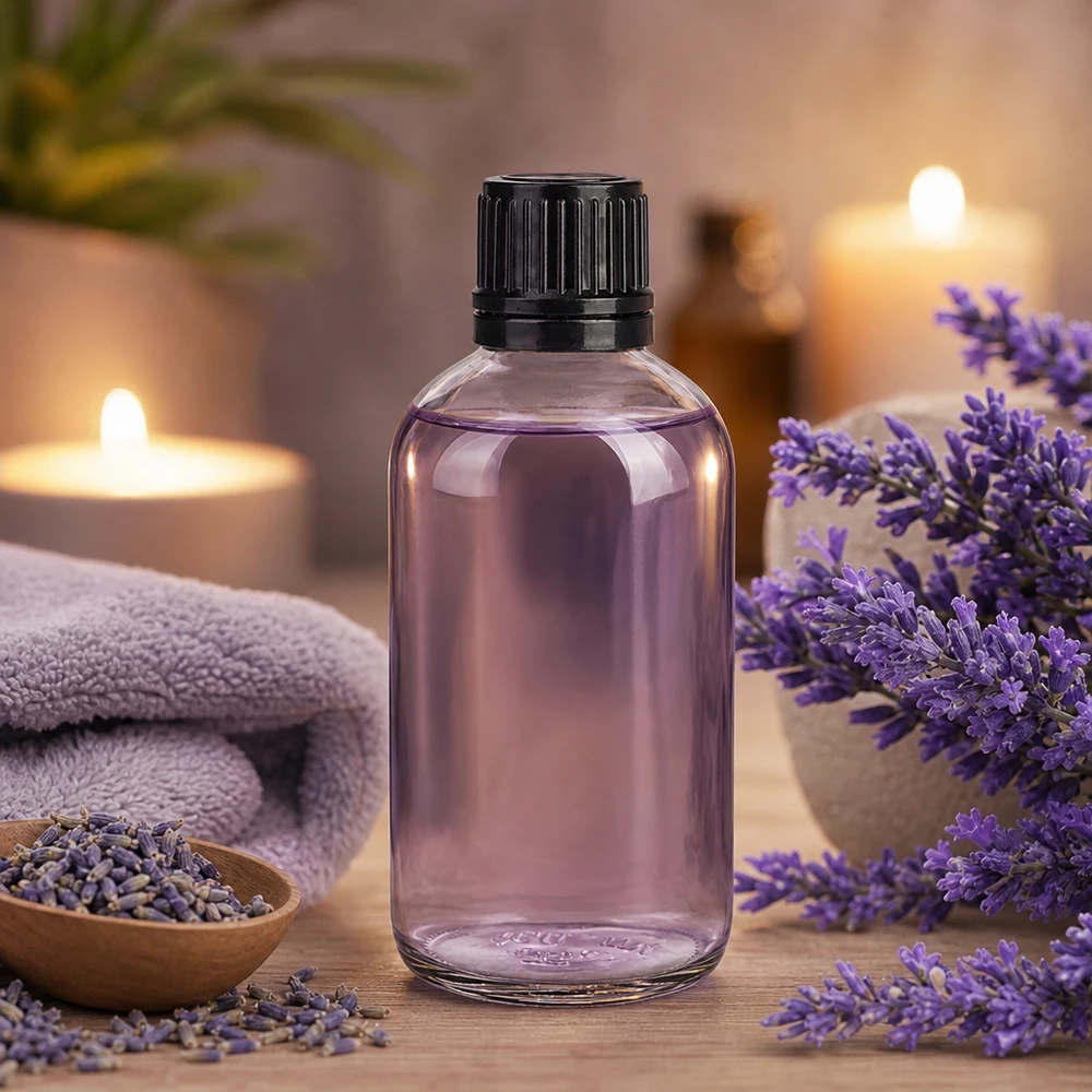 Apotheken Produktflasche 100ml Klarglas für flüssige Heilmittel und Aromapflege