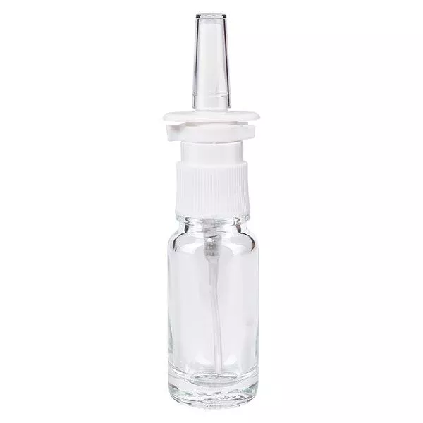 Apothekenflasche klar 10ml Nasenzerstäuber weiß Standard Apothekenflasche klar 10ml Nasenzerstäuber weiß Standard