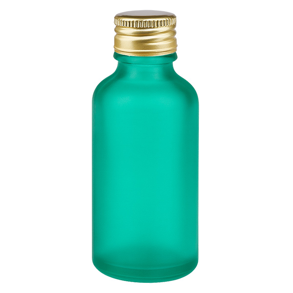 50ml Flasche 11mm Schraubverschluss Alu-Gold Standard GreenL. UT18/50