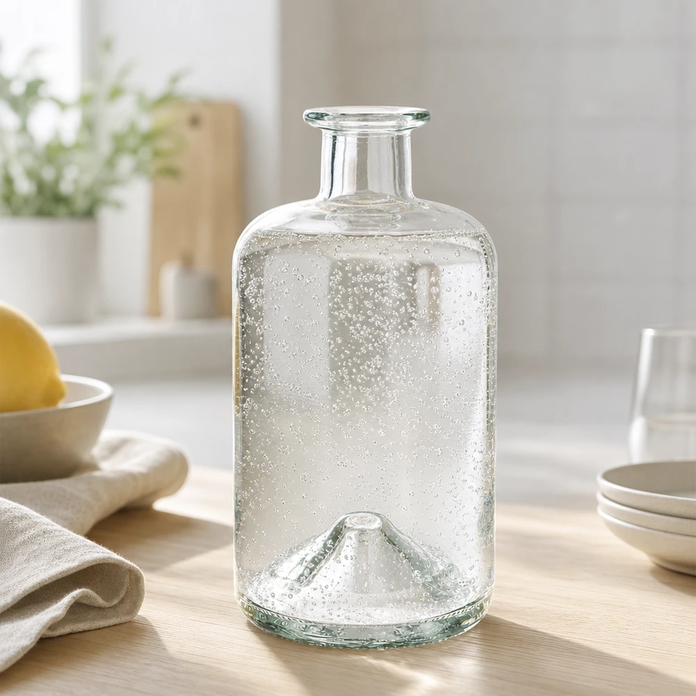 500ml Apothekenflasche "Classic" ohne Verschluss UNiTWIST® 500ml Glasflasche Sofia mit Sprudelwasser gefüllt moderne Küche Lifestyle Apothekerflasche transparent UNiTWIST