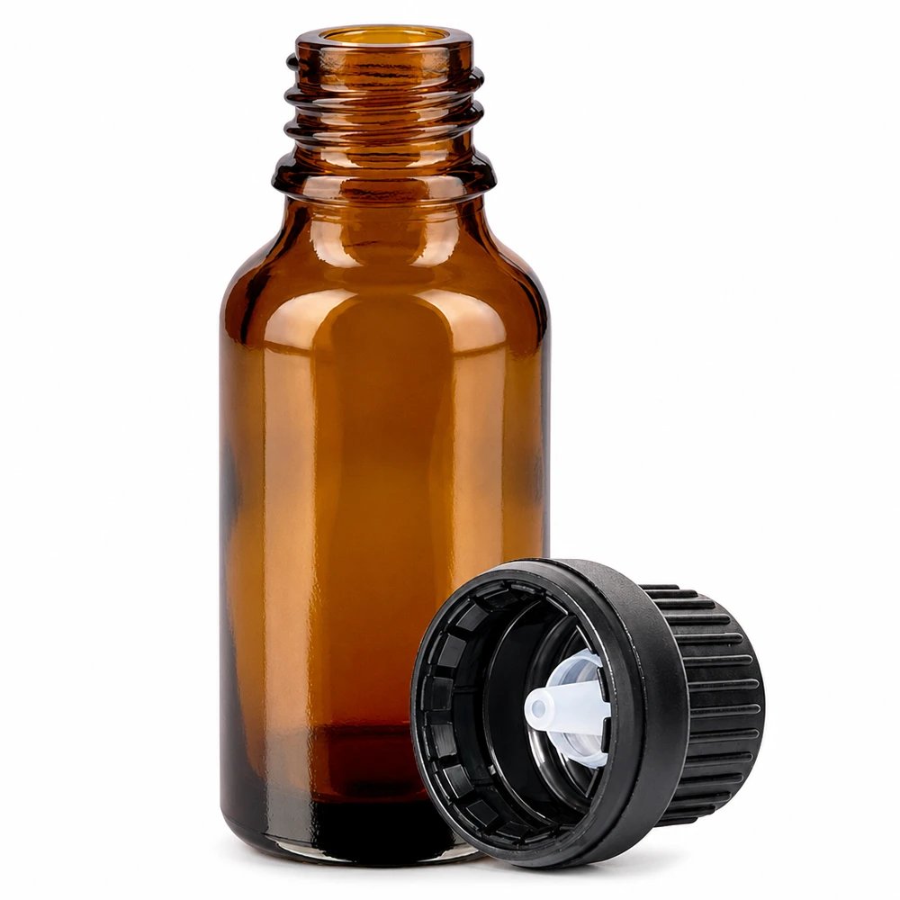 Professionelle 10ml Tropfflasche braun mit kindersicherem Verschluss für Labor und Praxis